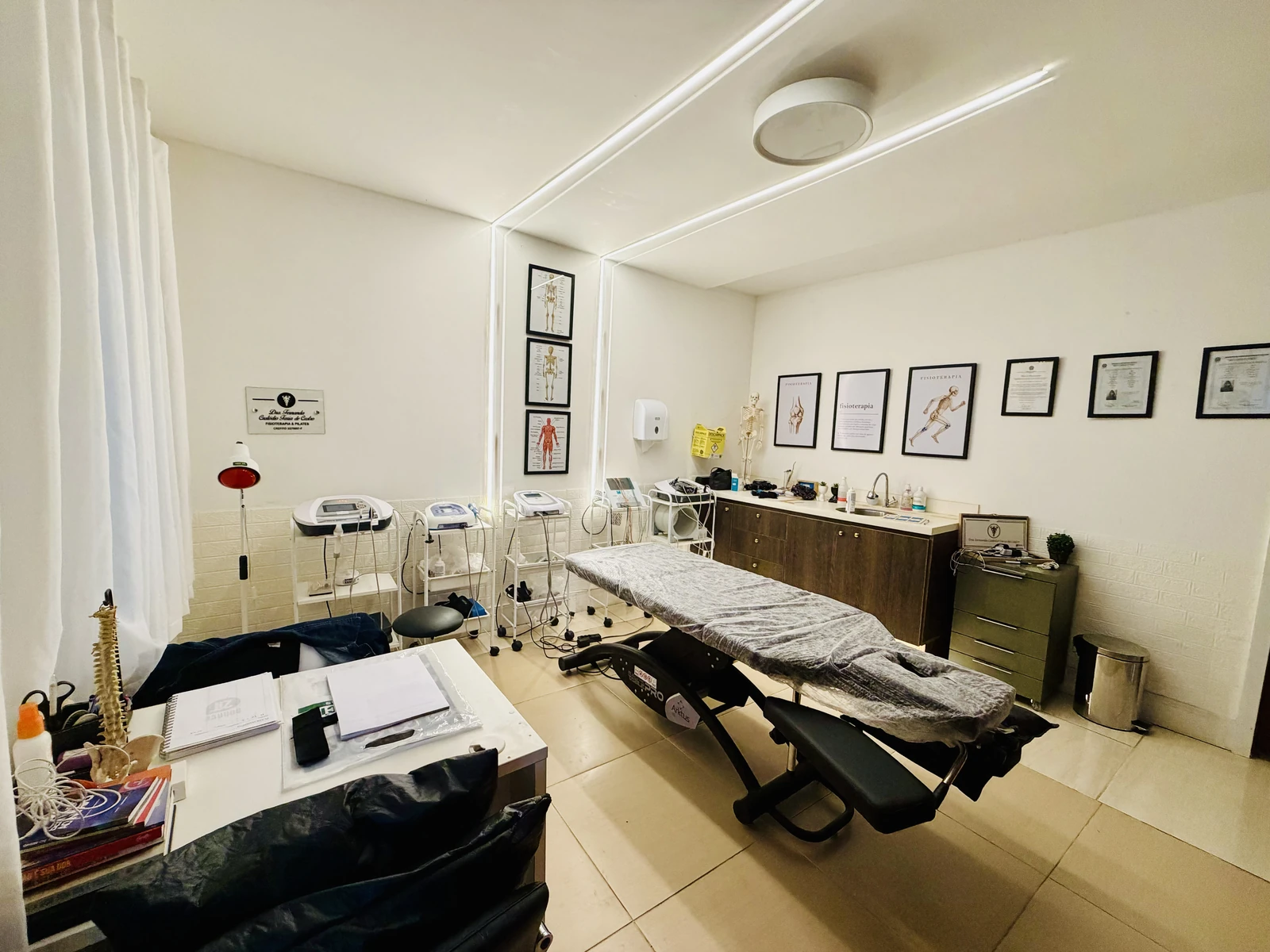 Sala de atendimento fisioterapêutico